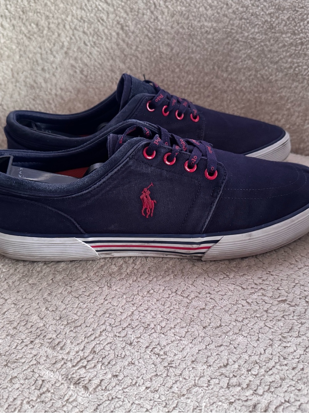 Polo Ralph Lauren Faxon Low Men’s Navy Blue Sneakers Shoes Size 11 - Picture 3 of 7